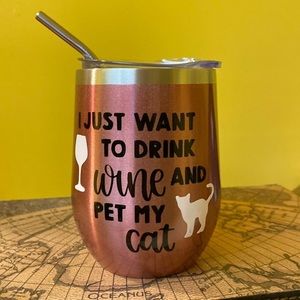Cat 🐈⬛ lovers wine glass